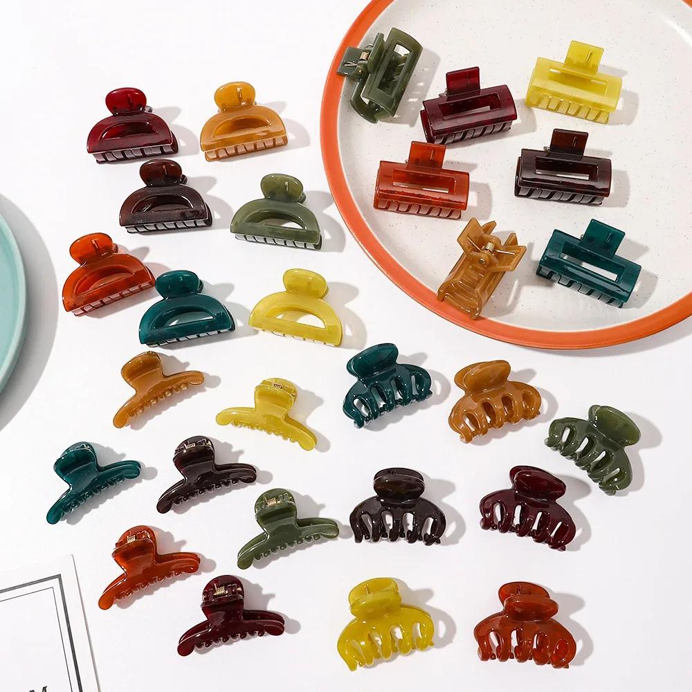 Pince à Cheveux en Forme de Petite Géométrie, Barrettes pour Femmes et Bol, Accessoires de Sauna, Ve