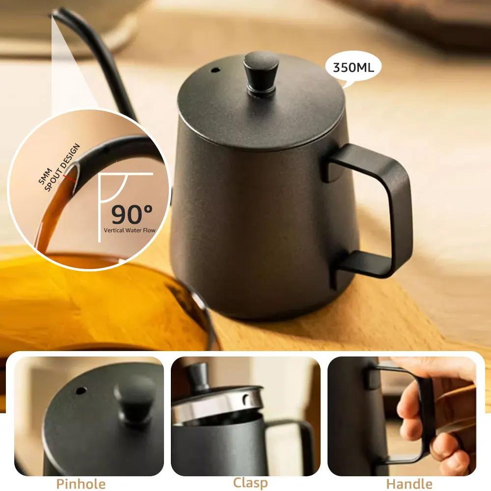 Ensemble de filtre à café en verre, combinaison de cafetière, outils de barista faits à la main, cad