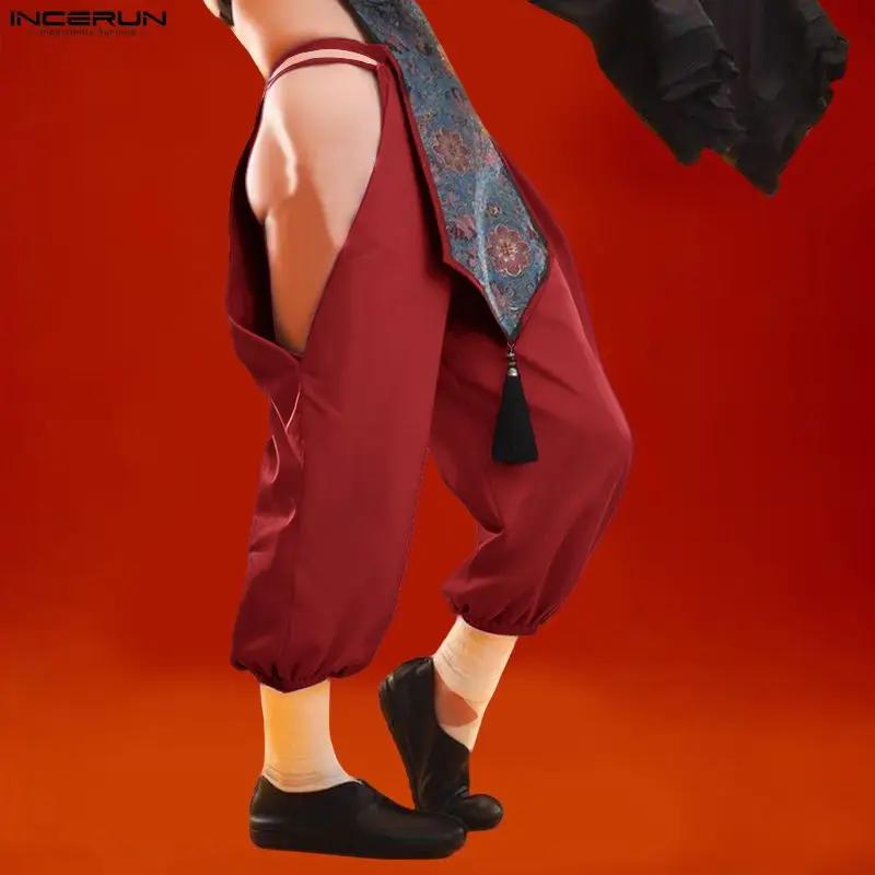 Pantalon de jogging INCERUN pour homme, coupe ample, taille élastique, ajouré, style streetwear, lon