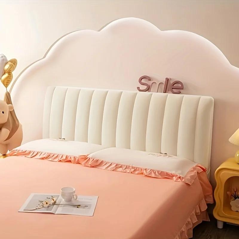 Housse de tête de lit matelassée en peluche tout compris, couverture de tête de lit en velours doux,