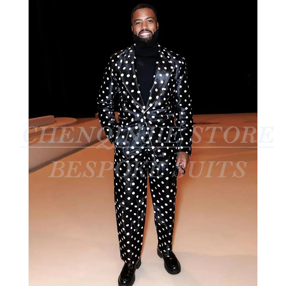 Ensemble veste et pantalon à simple boutonnage pour hommes, olympiques noirs, blazer de luxe, tenues