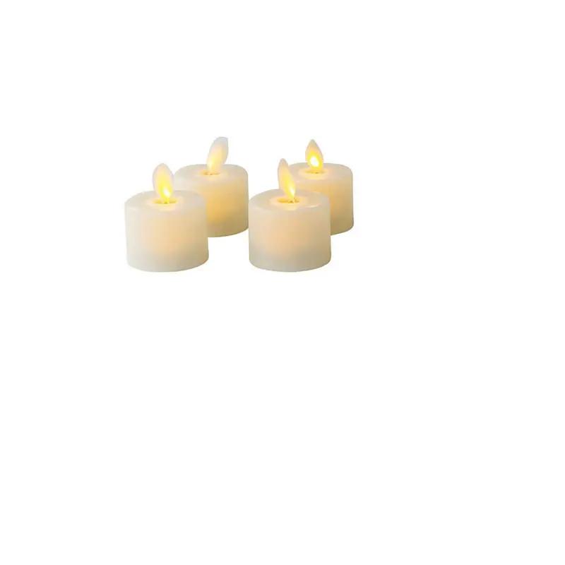 Mèche mobile sans flamme avec télécommande, fausse bougie électronique, LED, Noël réaliste, église, 