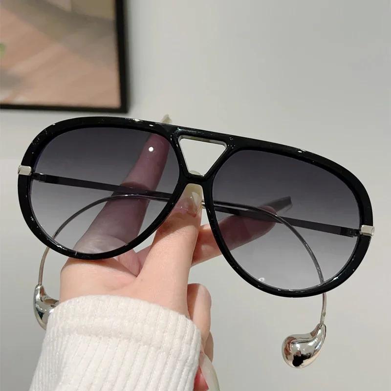 GM LUMIAS lunettes de soleil pilote surdimensionnées nouveau dans la mode Double pont dégradé lunett