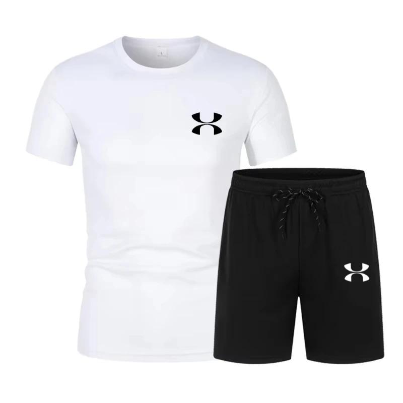 Nouvel ensemble sportif tendance pour homme été 2026 – T-shirt à manches courtes et short décontract
