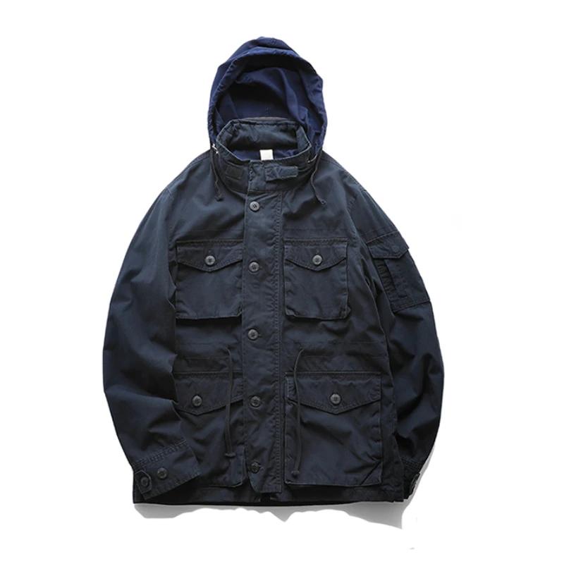 Veste matelassurera lourde rétro américaine, coupe-vent, manteau d'outillage de poche, style militai