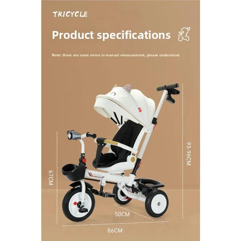 Tricycle pliable pour enfants, chariot assis et allongé, Anti-renversement, vélo pour bébé de 1 à 6 