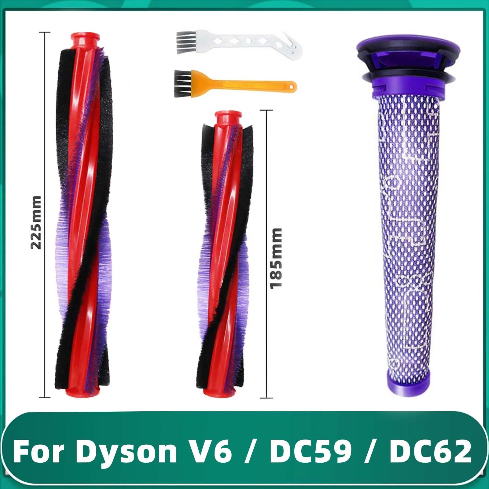 Convient pour Dyson V6 Animal Fluff/DC59/DC62/SV03/SV073 rouleau 185mm 225mm barre de brosse princip