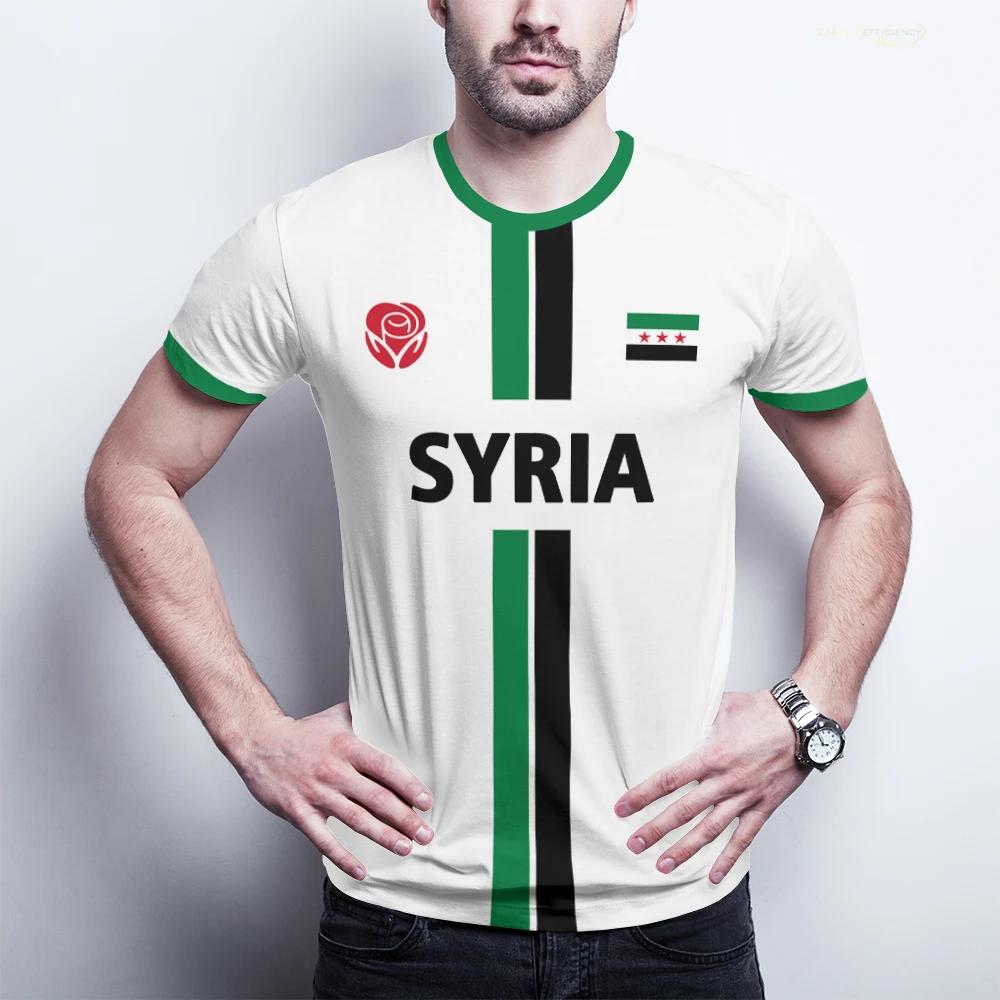 Nouveau maillot de Football de la syrie T-shirts de sport pour hommes drapeau syrien rue hauts surdi