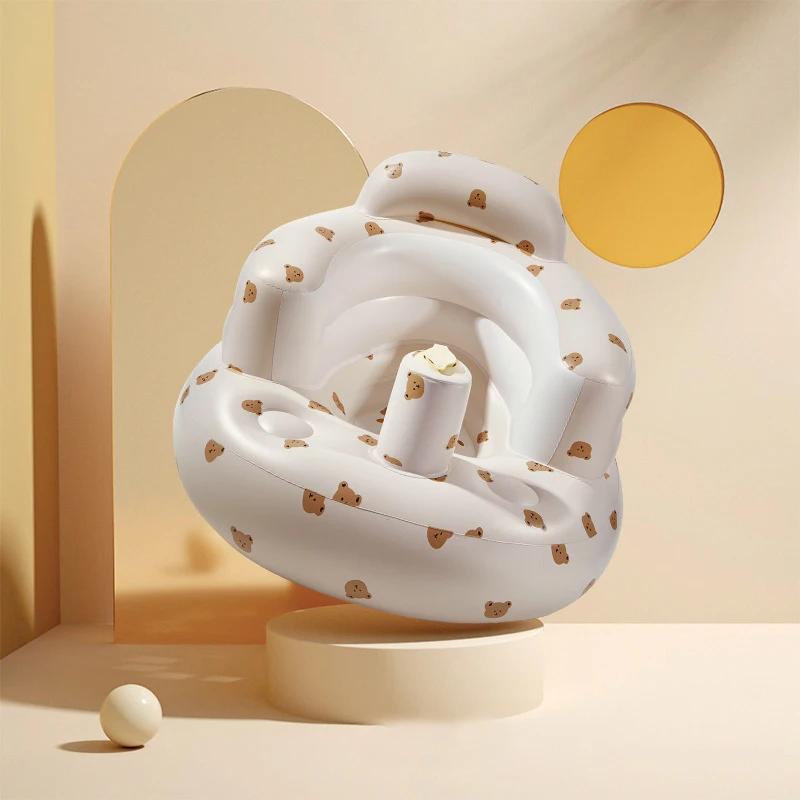 Canapé gonflable pour bébé, chaises de bain portables bouffantes pour enfants, siège multifonctionne