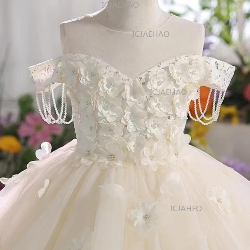 Robe de princesse pour filles, idéale pour anniversaire, demoiselle d'honneur, mariage, spectacle de