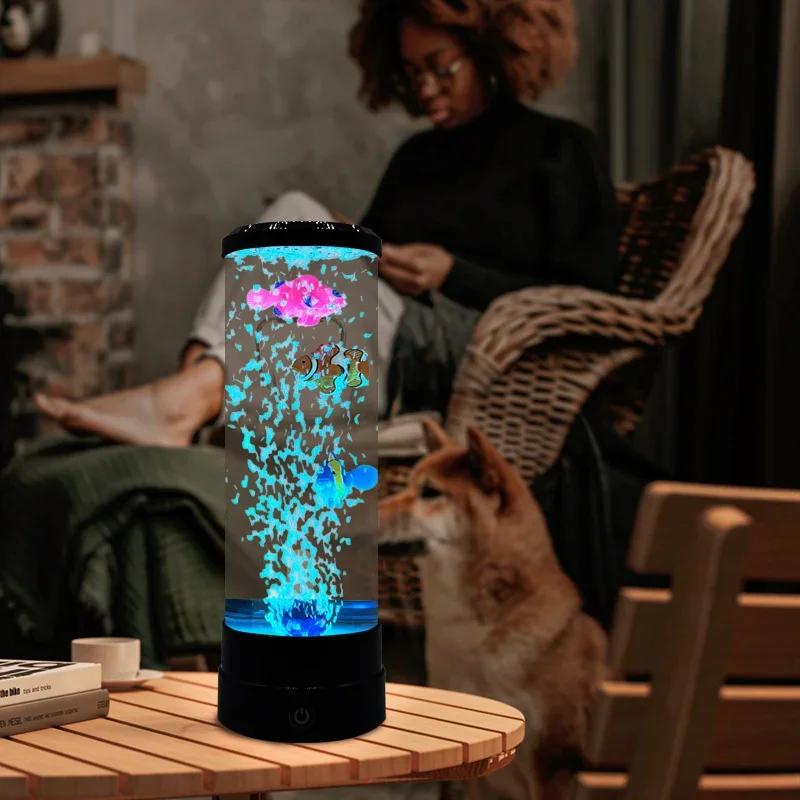 Lampe LED pour poisson, veilleuse d'ambiance, télécommande, lumières décoratives à couleur changeant