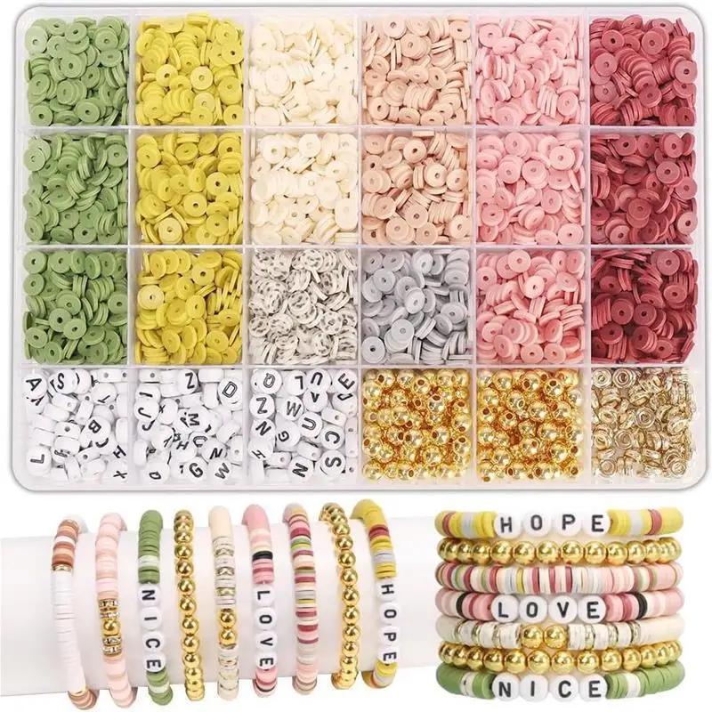 Kit de fabrication de bracelets en perles d'argile DIY 1900+ pièces - Bijoux d'amitié avec des perle