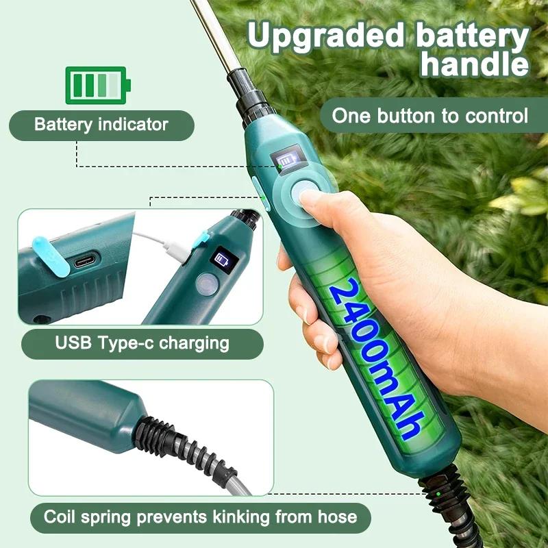 Baguette de pulvérisation électrique Portable 2400mAh, outil d'irrigation, 3 buses de brume, arroseu