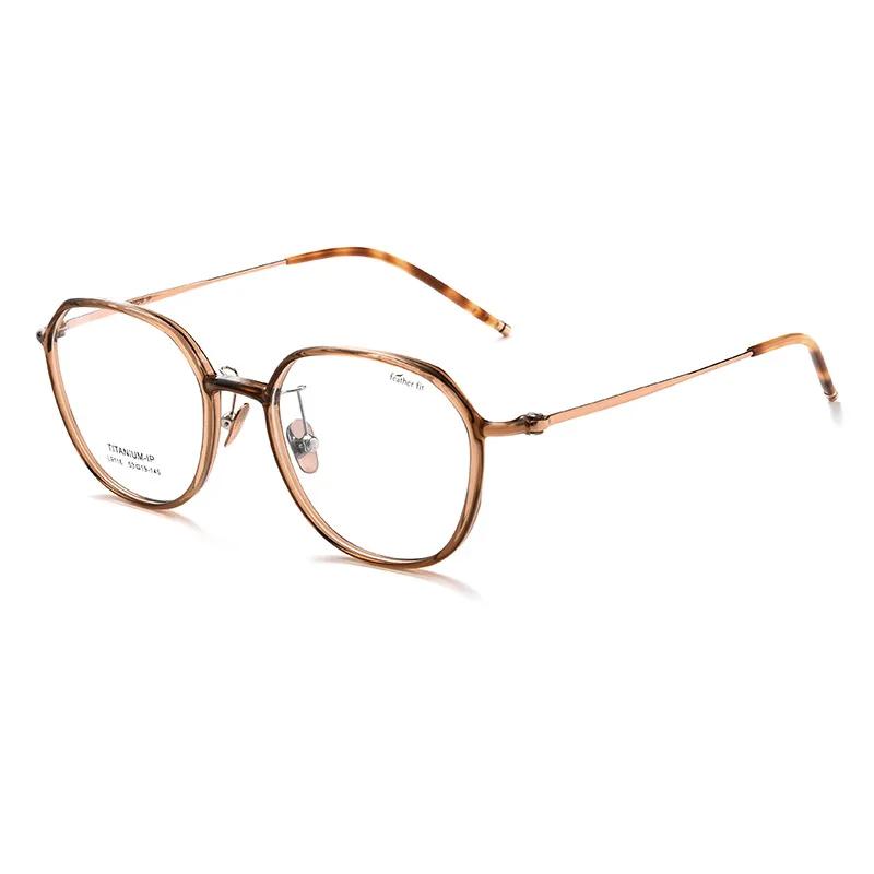 Lunettes en titane à plumes de 7.1g, montures elliptiques Vintage à monture complète, petites lunett