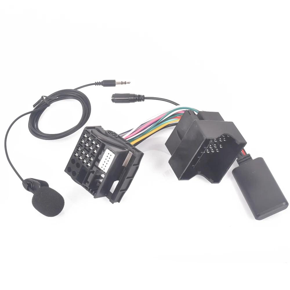 Microphone mains libres Bluetooth 5.0 pour BMW, câble audio AUX, adaptateur de grande prise, 12 broc