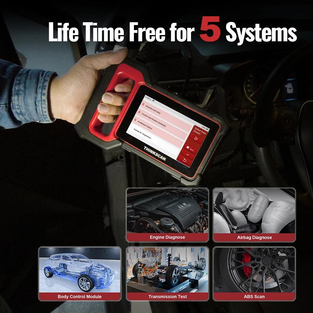 THINKCAR-Outil de Diagnostic de Voiture, Scanner OBD2, Système ECM ABS SRS TCM BCM, Réinitialisation