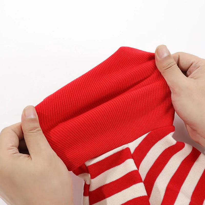 Vêtements décontractés à rayures rouges pour animaux de compagnie, lévrier italien, chemise pour chi