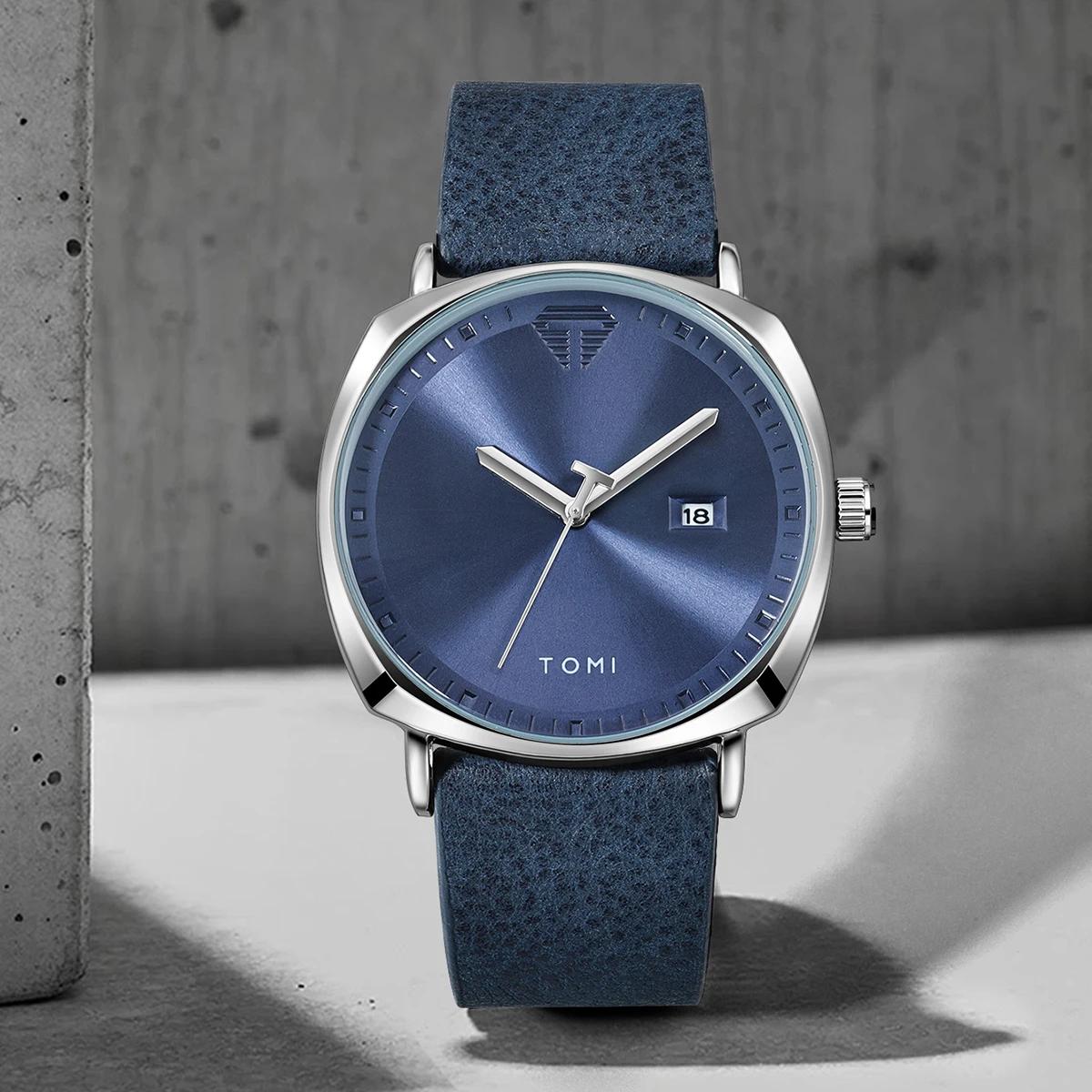 TOMI nouveau 2 pièces de luxe hommes d'affaires montre coffret cadeau Simple et décontracté hommes c