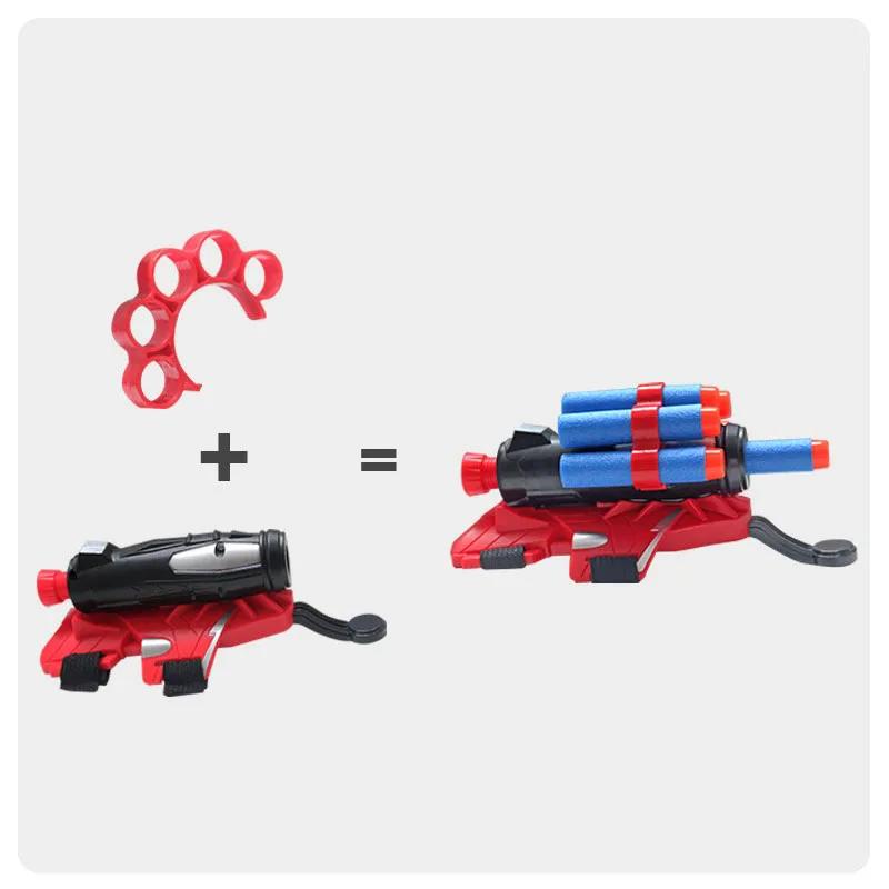 Jouet de poignet pour enfants, bracelet à cinq trous, lanceur de héros, ventouse à ressort souple, p