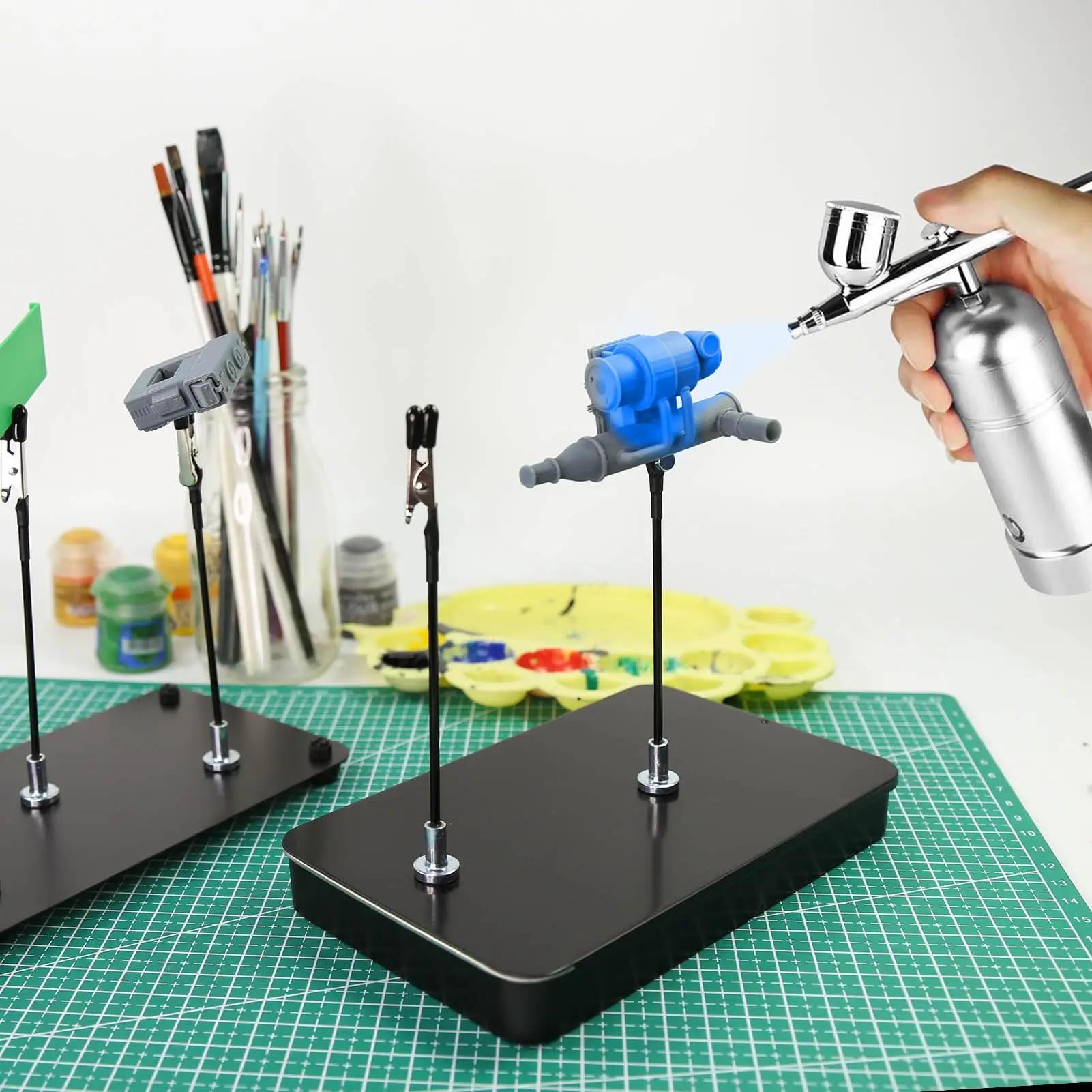 Rafford 12 pièces modèle pliable peinture pince crocodile bâtons pointes en caoutchouc + Base magnét