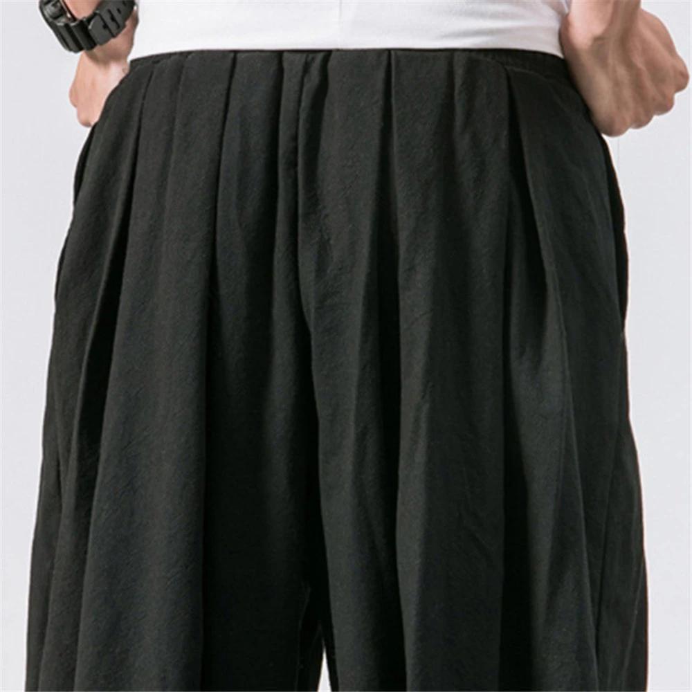 FGKKS Nouveau Pantalon Harem Ample Homme Grande Taille Automne Style Chinois Coton Qualité Décontrac