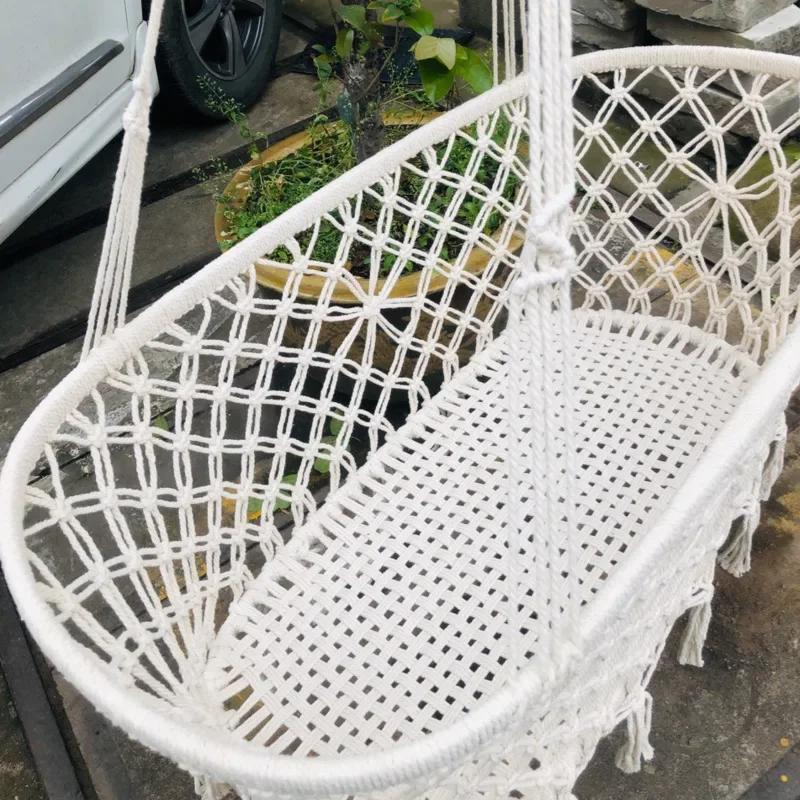 Mir suspendu tissé blanc pour bébé de 0 à 6 mois, berceau, balançoire, lit, nouveau-né