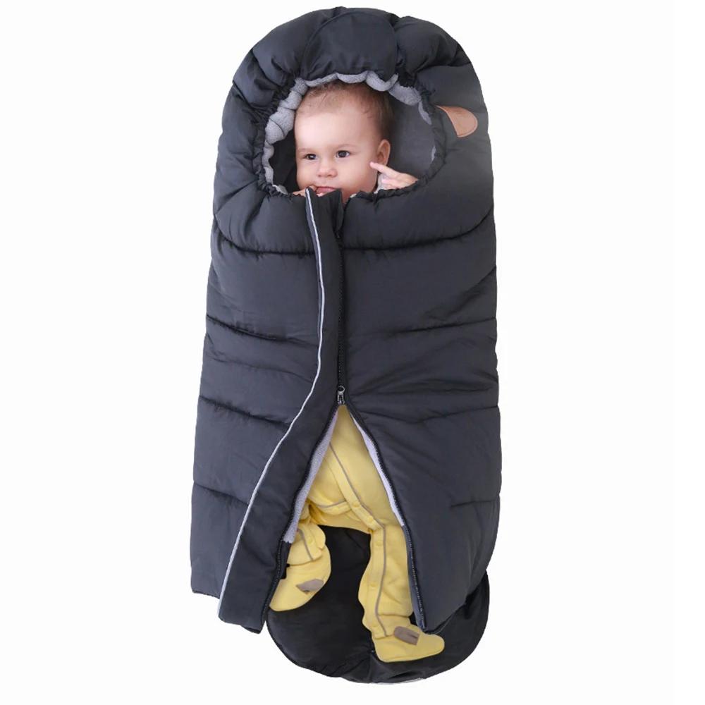Enveloppe de nouveau-né pour poussette d'hiver, sacs de couchage pour bébé, repose-pieds pour enfant