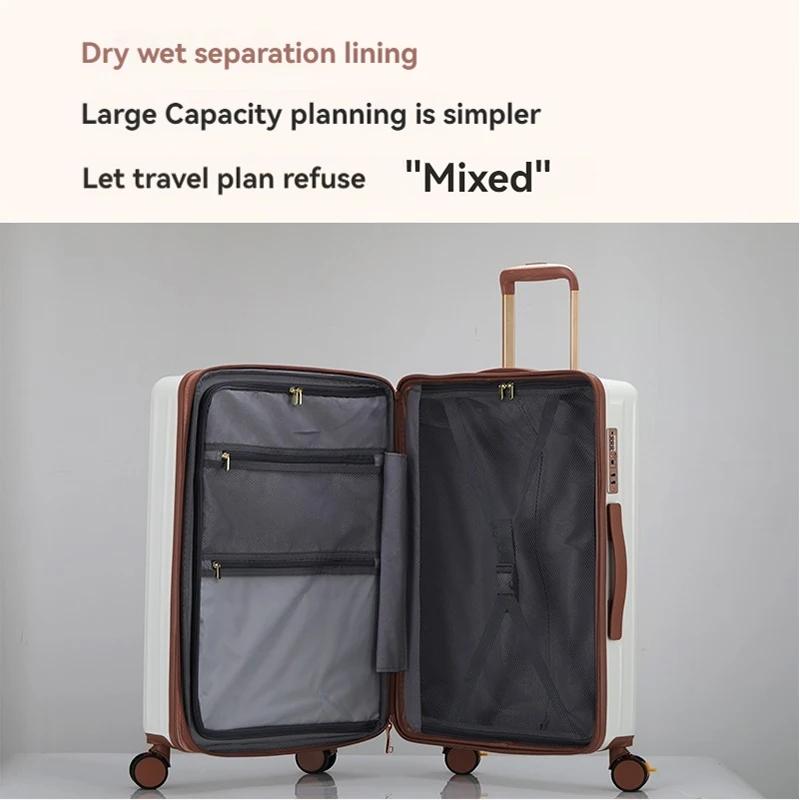 1 Piece Set 20/ 24inch Boarding Large Capacity Expandable Suitcase Anti-Scratch Surface Customs Lock