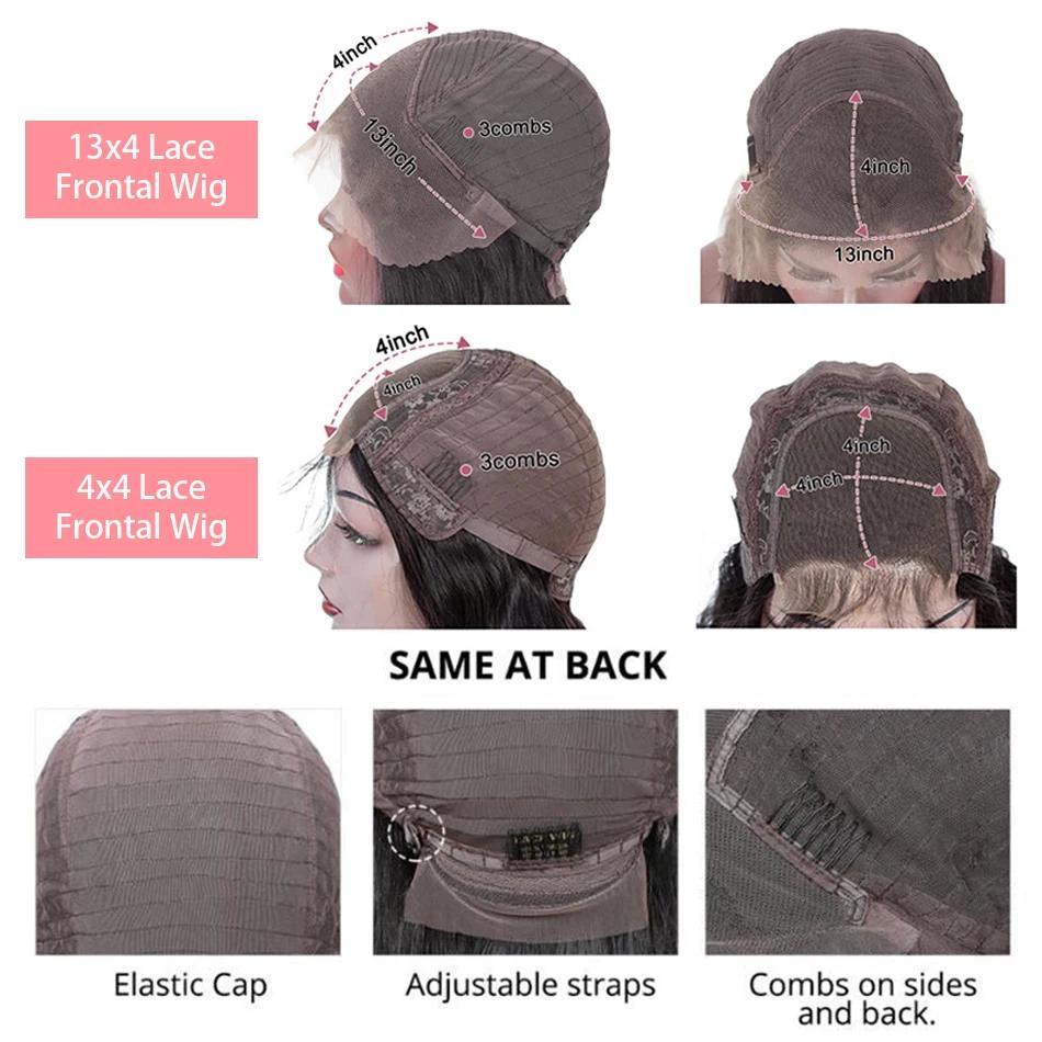Perruque Courte Bob 13x4 HD Lace Front Ondulée Bouclée 230% Densité, Cheveux Humains Brésiliens 100%