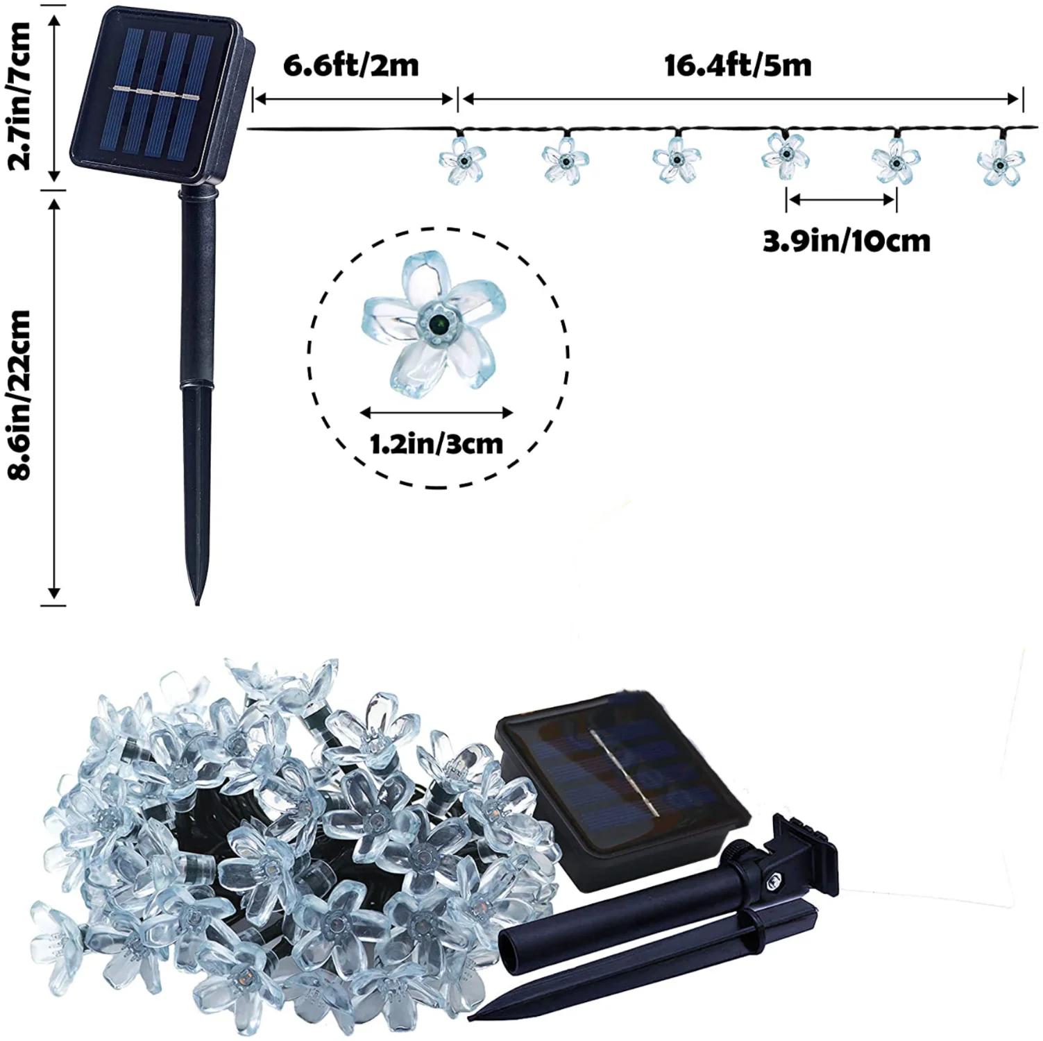 Guirxiété lumineuse solaire pour jardin, étanche, décoration de jardin