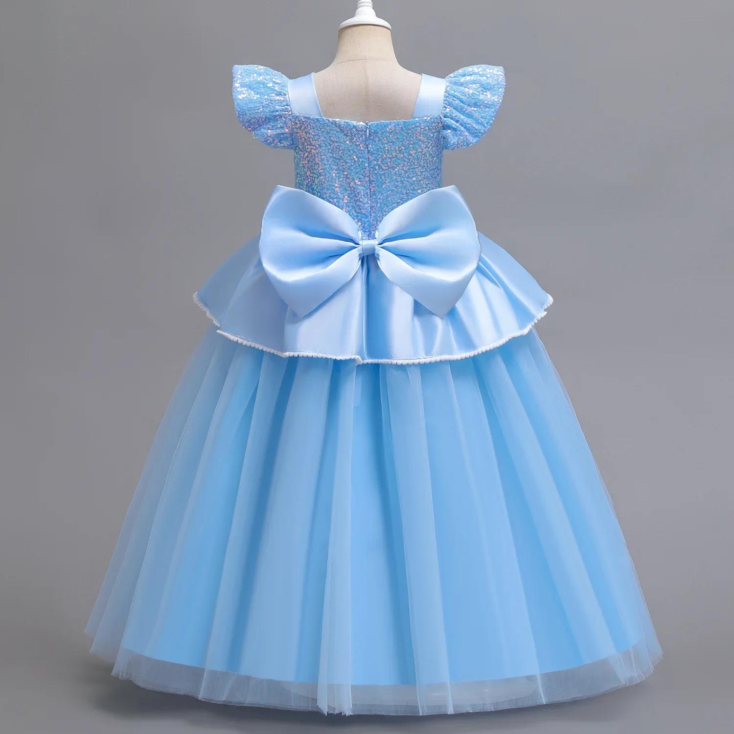 Disney Deluxe élégant cendrillon princesse robe de bal fantaisie anniversaire cendrillon robe de soi