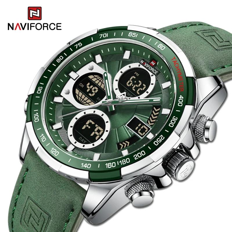 NAVIFORCE – montre-bracelet de Sport pour homme, en acier inoxydable doré, style militaire, à la mod