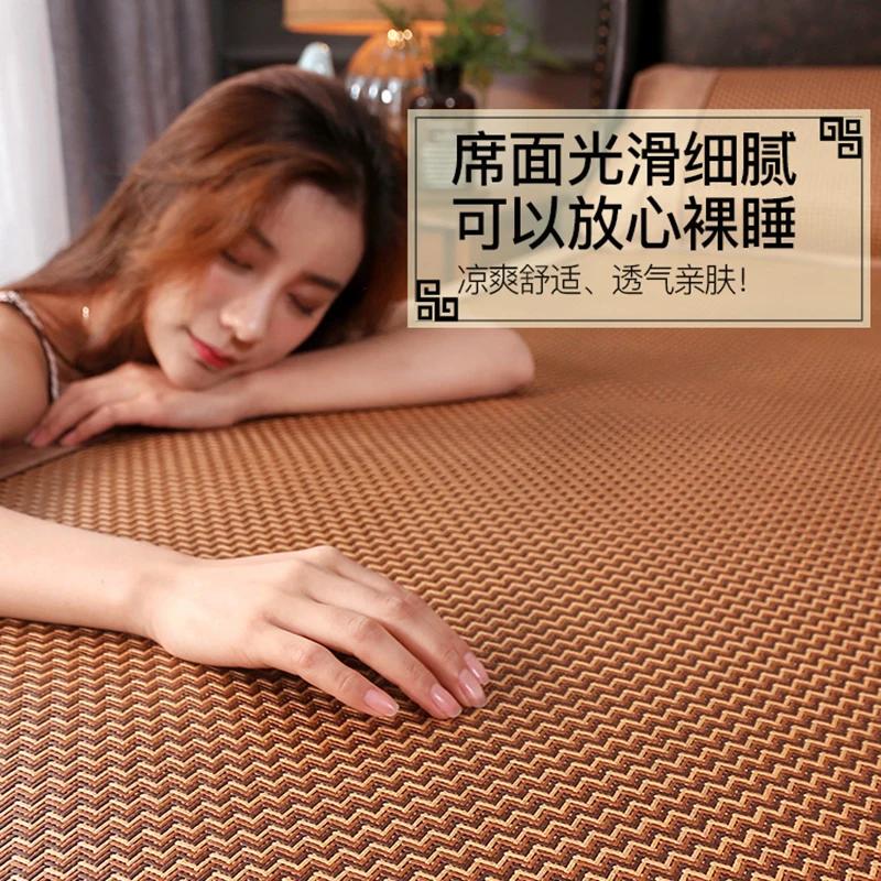 Matelas pliable double face contre les virus du rotin naturel, matelas frais pour la glace, les viru