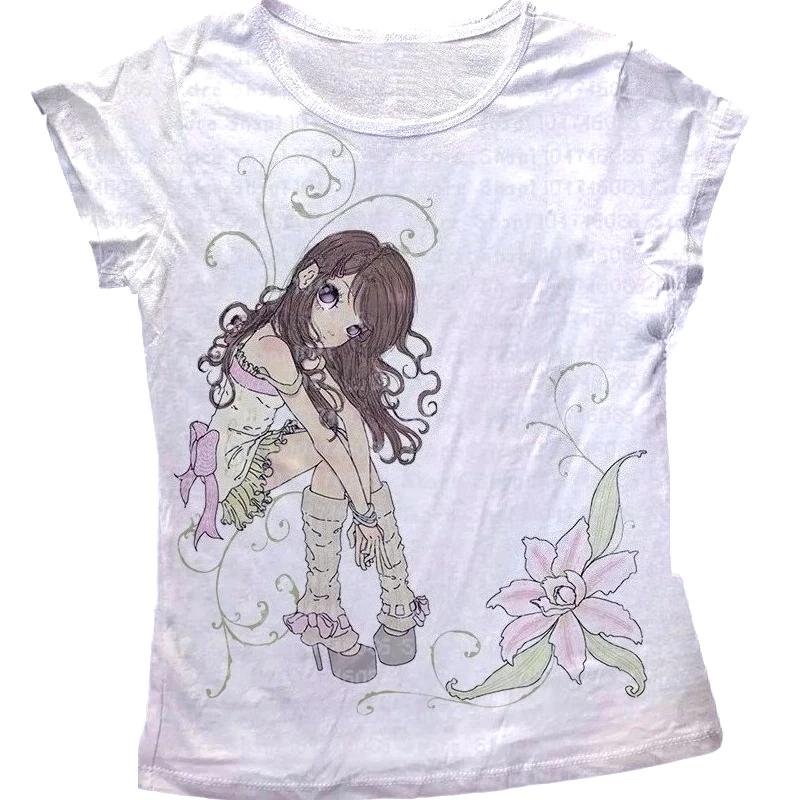 Débardeur imprimé rétro Harajuku, Vintage, gothique, graphique, vêtements pour femmes, Y2k Emo, déba