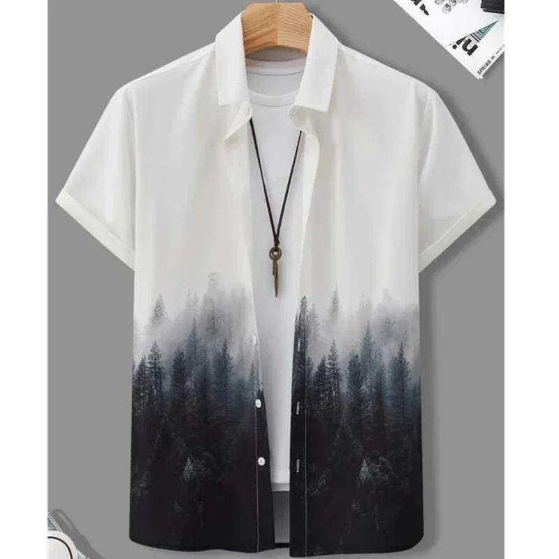 Chemise hawaïenne Simple surdimensionnée pour hommes, mode imprimée en 3d, haut rétro décontracté, v
