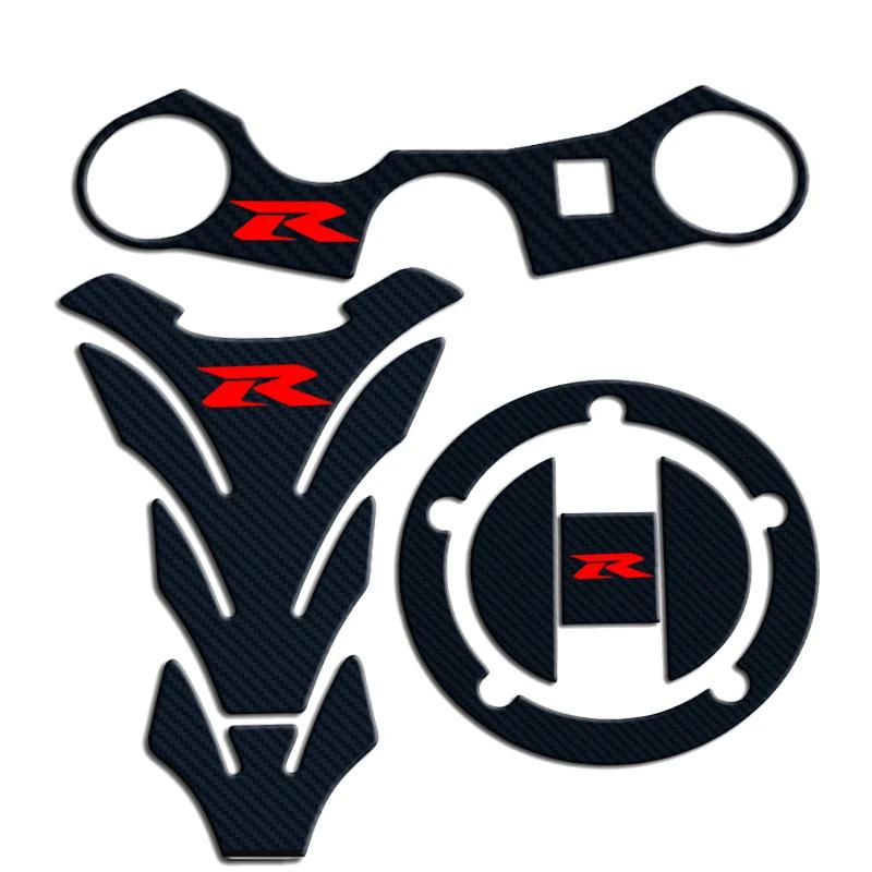 Autocollant de bouchon de réservoir en carbone, tampon de réservoir, fourche, Triple arbre, pince su