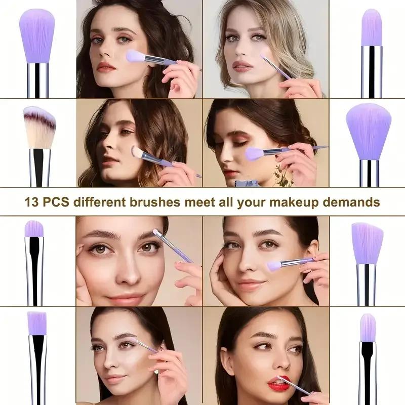 Ensemble de pinceaux de maquillage, 13 pièces, fard à paupières, fond de teint, surligneur, correcte