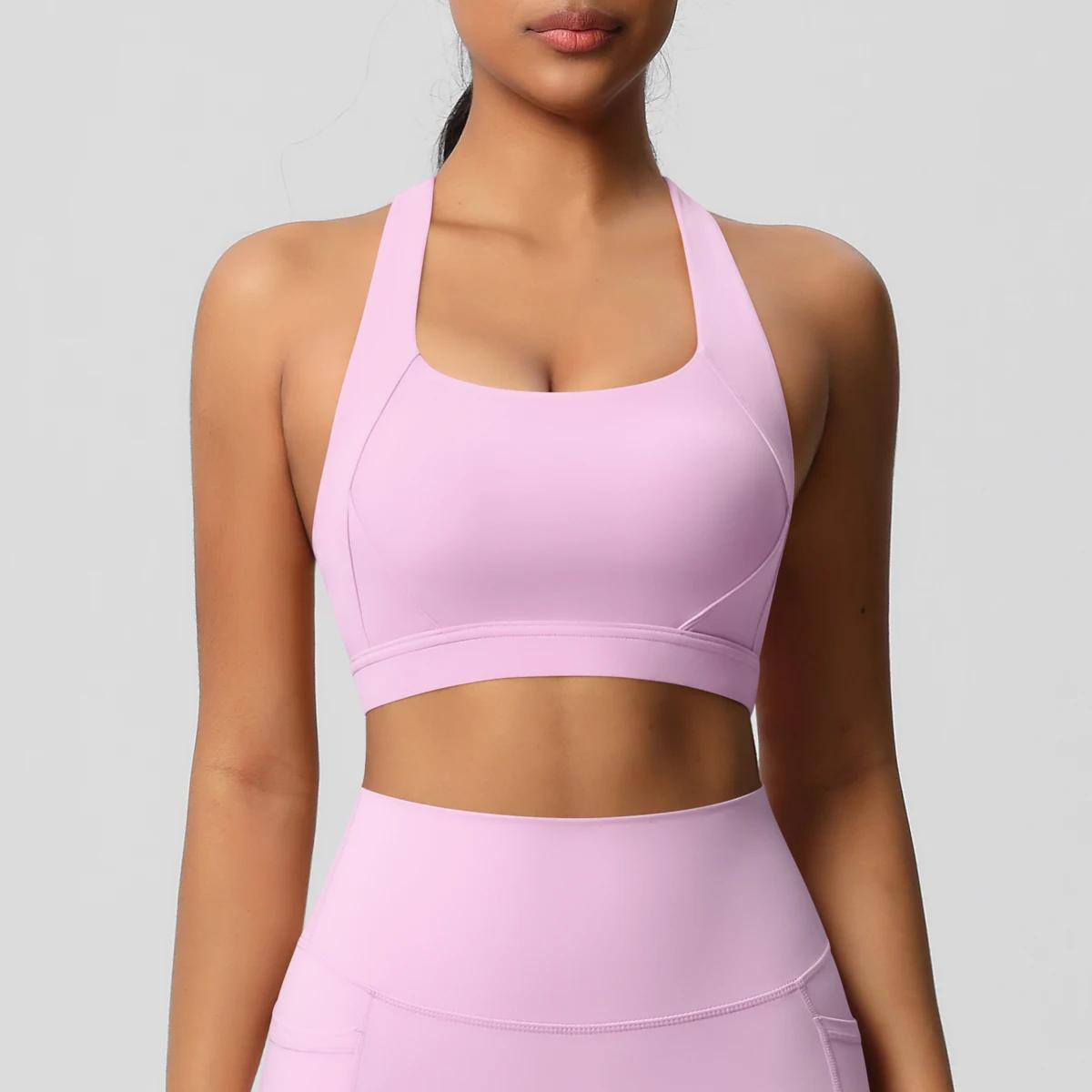 Femmes Fitness Yoga soutiens-gorge Sexy fronde beauté dos Fitness Push Up sport femmes sous-vêtement