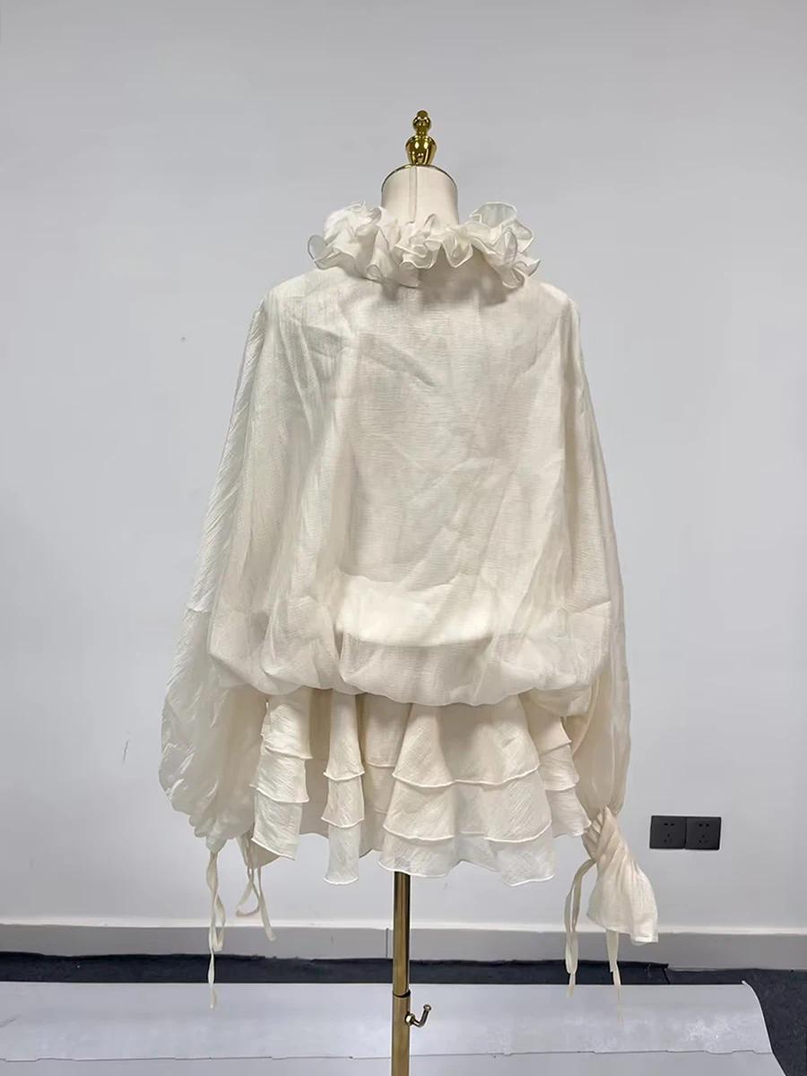 TWOTWINSTYLE – robe ample à fleurs 3D pour femmes, couleur unie, col en V, manches longues, Patchwor