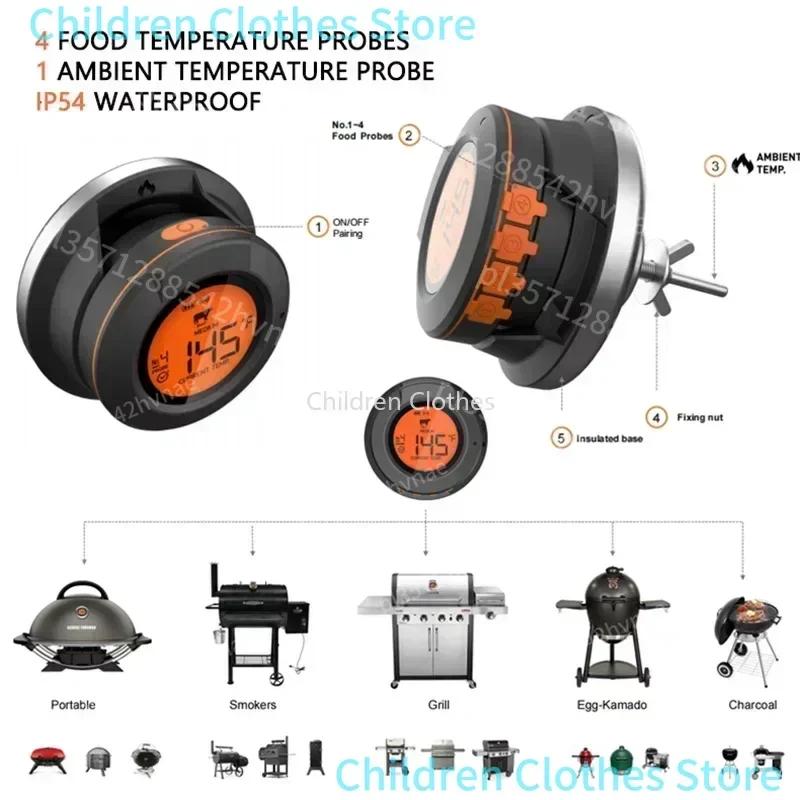 2025 mise à niveau extérieure numérique sans fil Bluetooth dôme cuisson des aliments thermomètre à v
