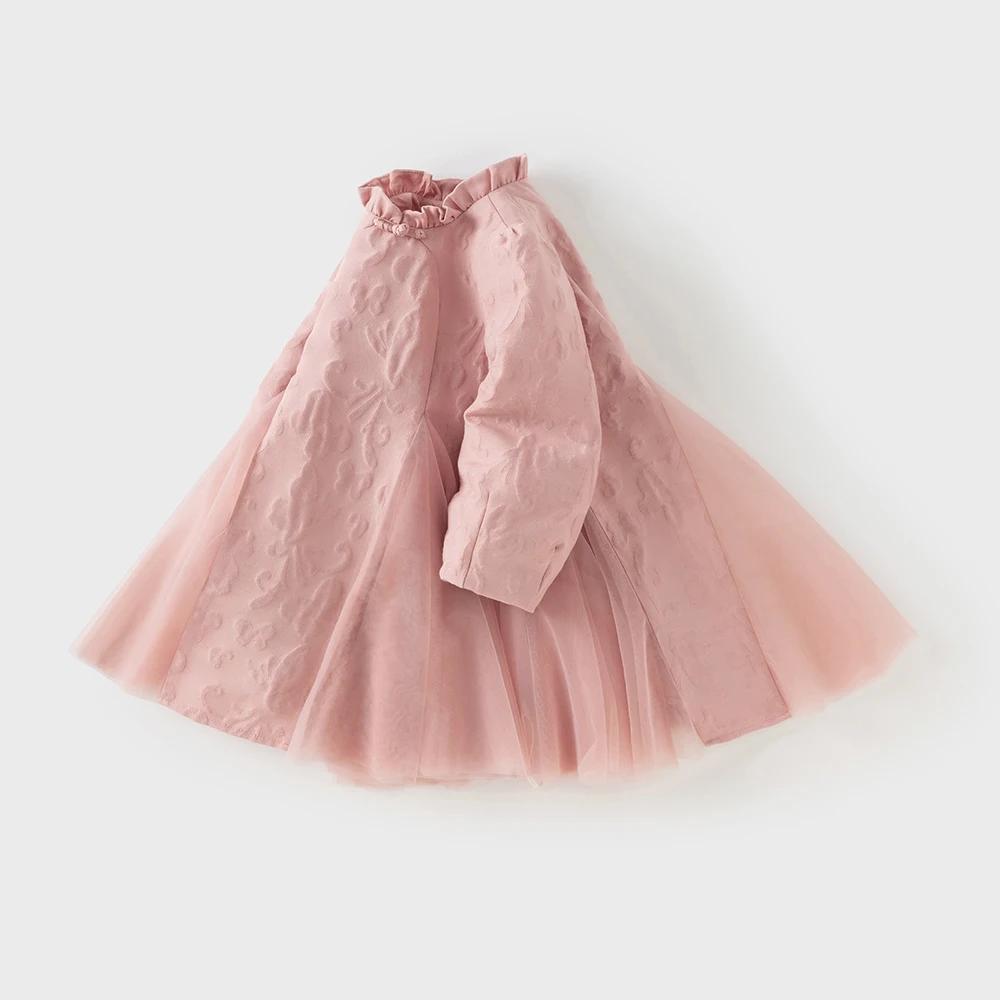 Dave Bella automne fille robe élégante charme doux mignon enfants princesse maille robe mode fête en