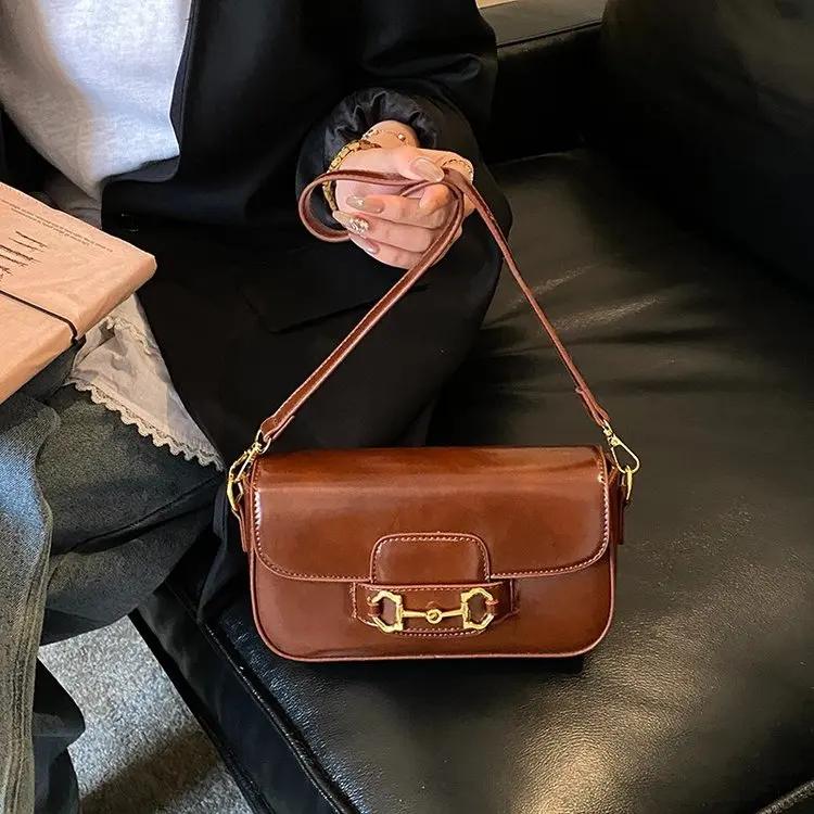 Sacs à langer en cuir vintage élégants et décontractés pour femmes, sacs fourre-tout de luxe grande 