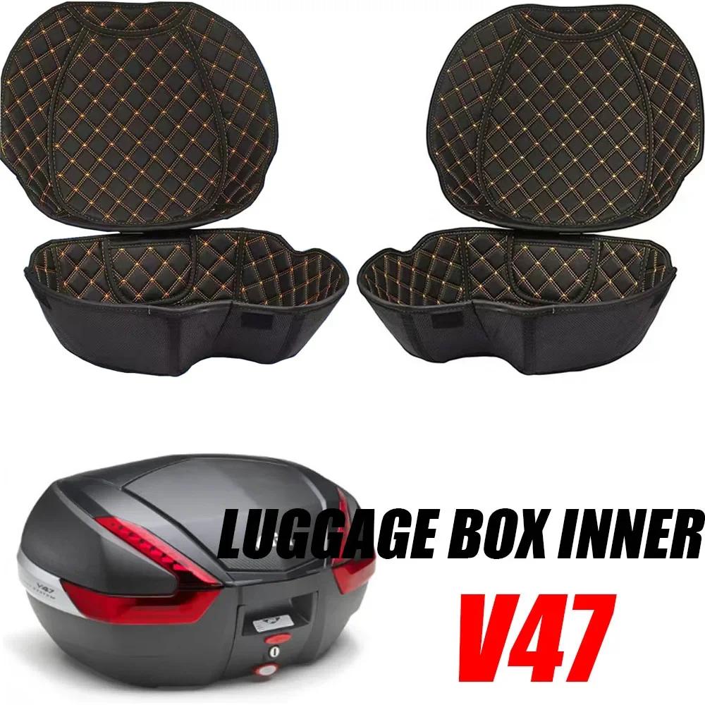 Étui de coffre arrière pour moto V47, doublure de boîte à bagages, étui de siège arrière intérieur, 