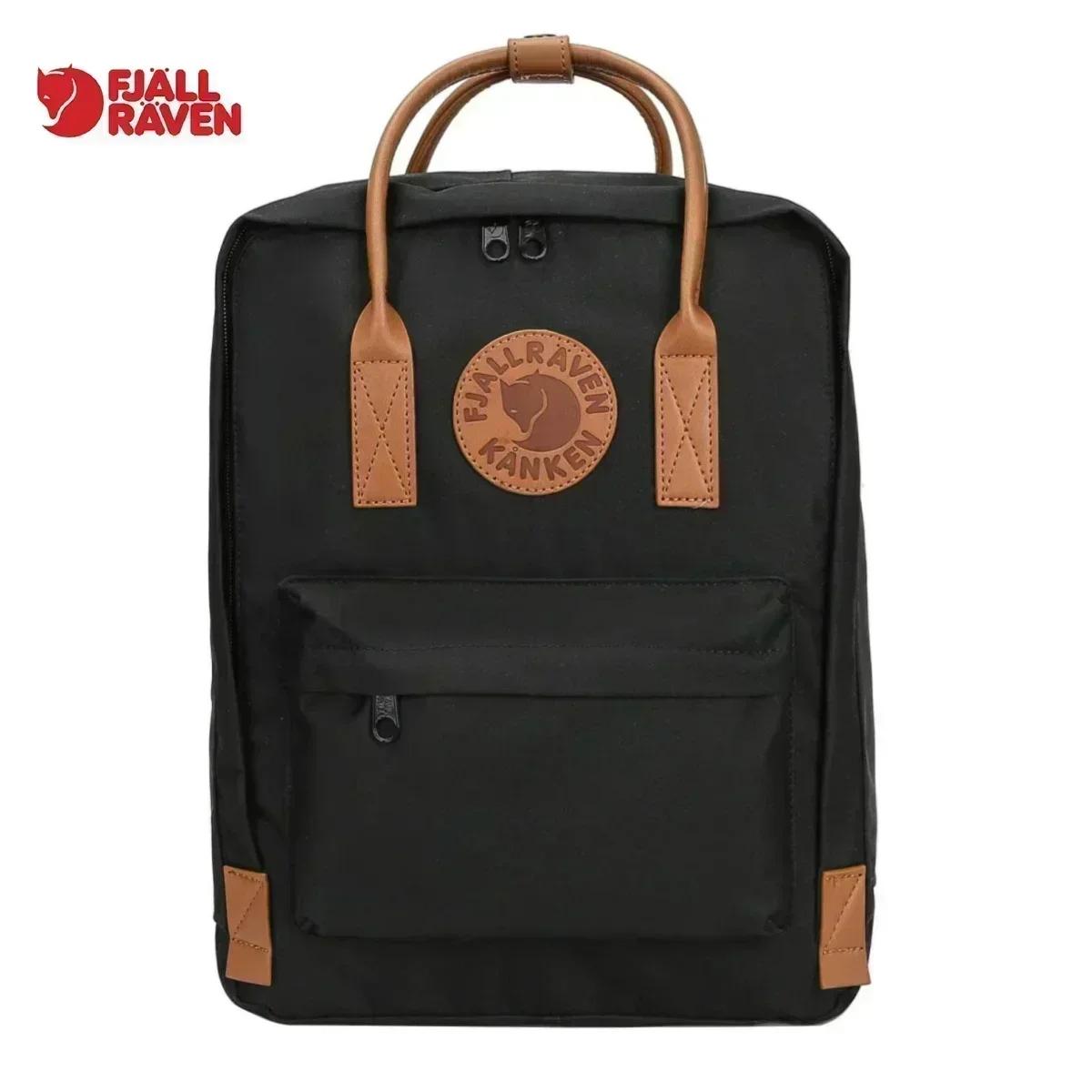 Sac à dos Fjallraven Kanken No. 2 Noir Original 2025 – Sac Ordinateur Arctic Fox G-1000 pour Voyage 