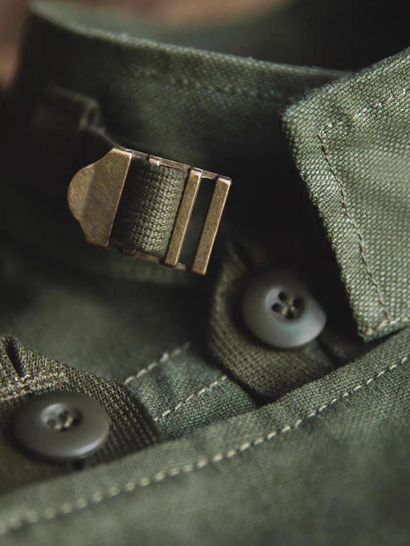 Veste de moto suédoise, veste courte décontractée pour homme, style militaire rétro vert, 100% coton