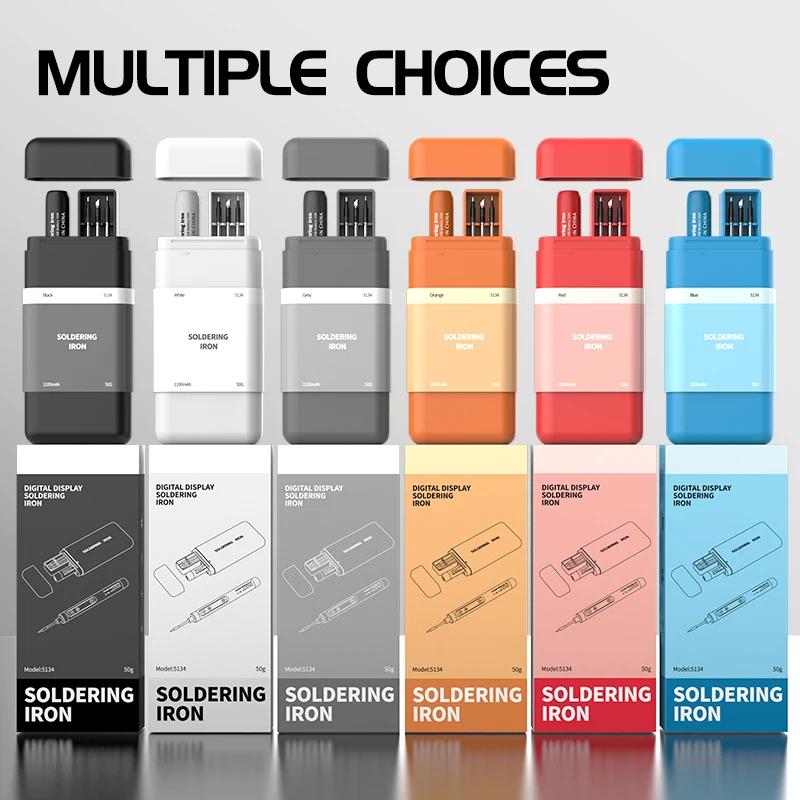 Fer à souder sans fil JCD Portable 180-450 ° Kit de soudage USB-5134 avec batterie intégrée à tempér