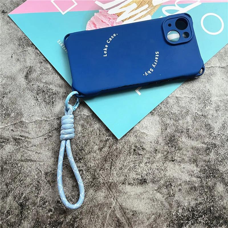 Porte-clés accessoires petit porte-clés frais couleur bonbon porte-clés lanière Anti-perte porte-clé