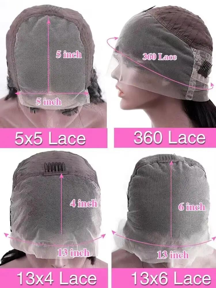 HD Transparent 13x4 13x6 vague de corps dentelle avant perruque pré plumée 360 dentelle frontale per