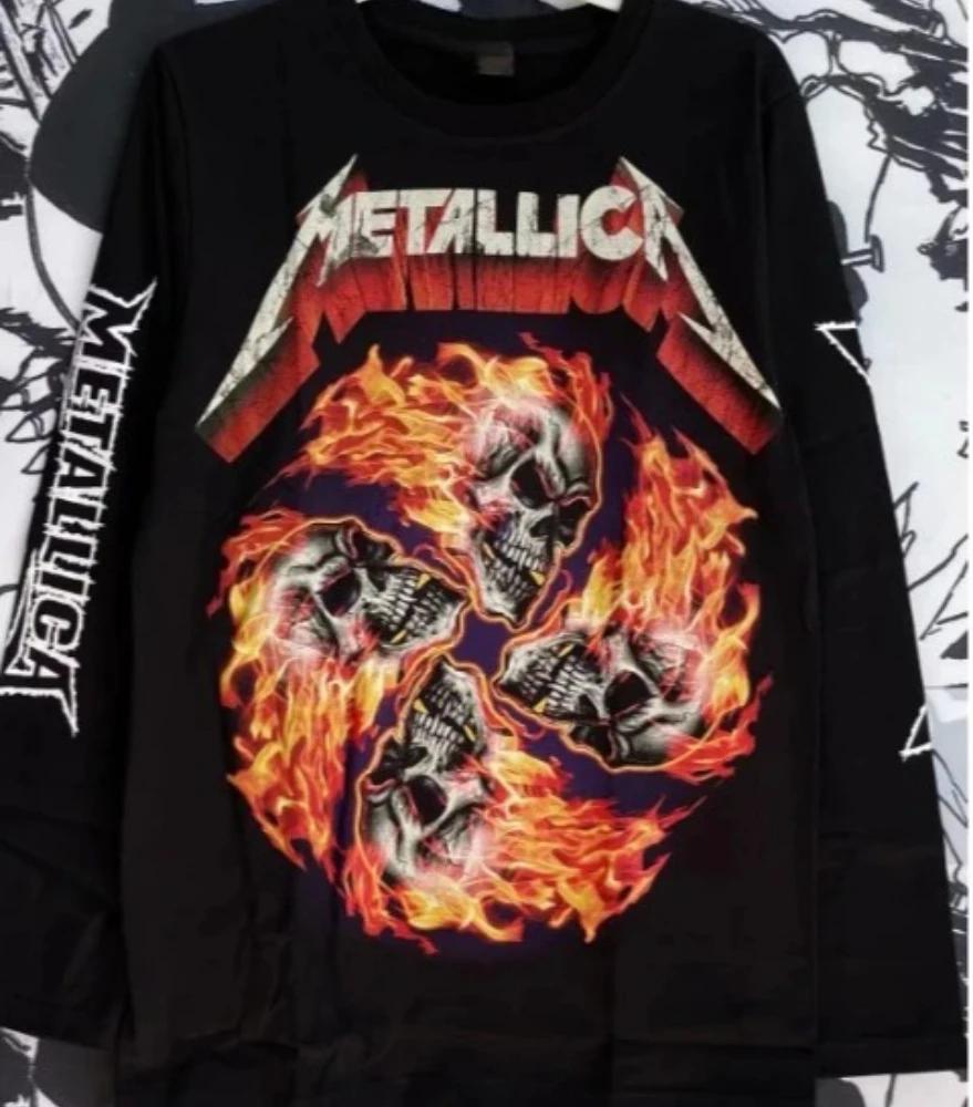 T-shirt rétro à manches longues pour hommes et femmes, imprimé en 3D, avec image de groupe de rock m
