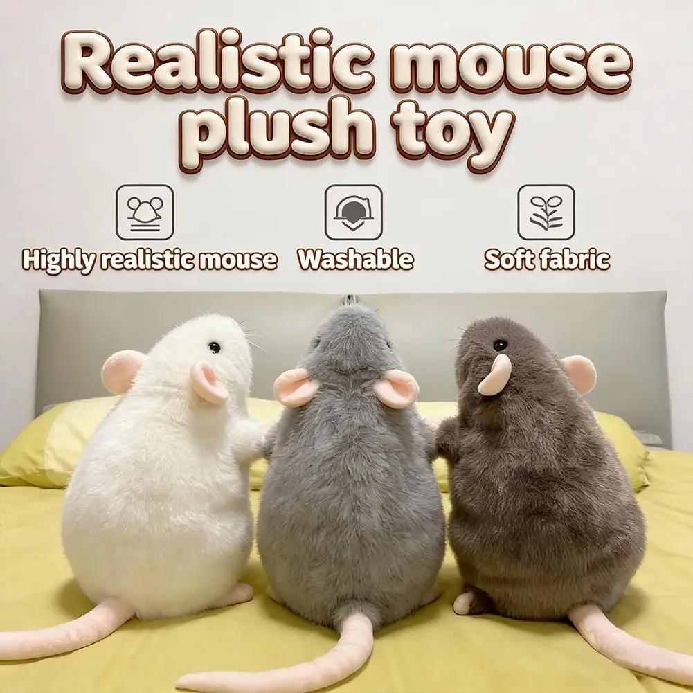 Peluche Souris Mignonne 40/90cm, Poupée Rat sur Branche Florale Géante, Figurine Animale Douce de De